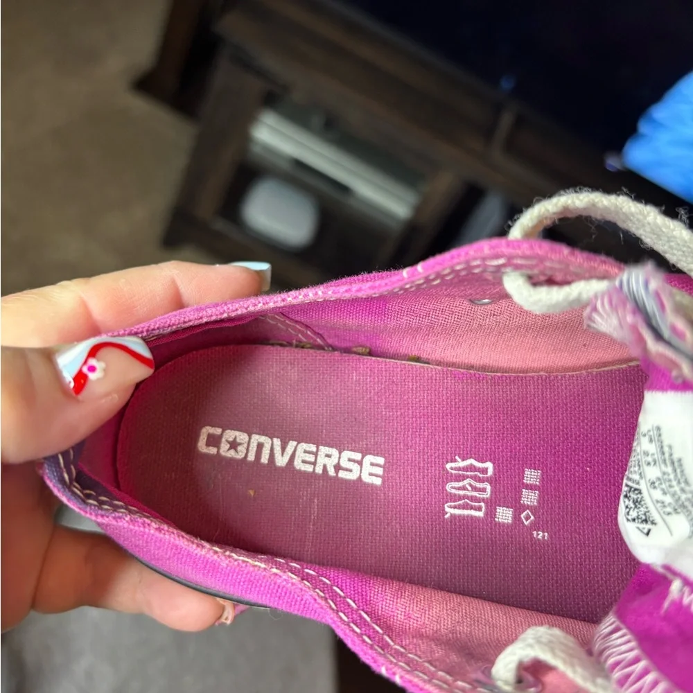 Converse All Star Kids Sneakers in Pink/Purple Size 3 Colorful School Casual